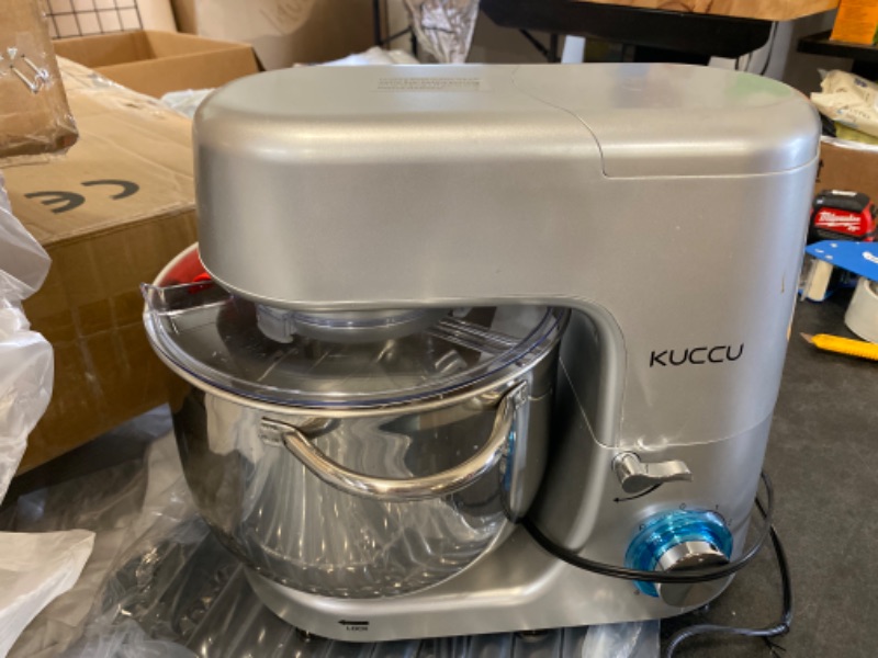 Photo 2 of KUCCU Stand Mixer, 8.5 Qt 660W, 6-Speed Tilt-Head Food Dough Mixer, Electric Kitchen Mixer with Dough Hook, Flat Beater & Wire Whisk, Mixing Bowl 
