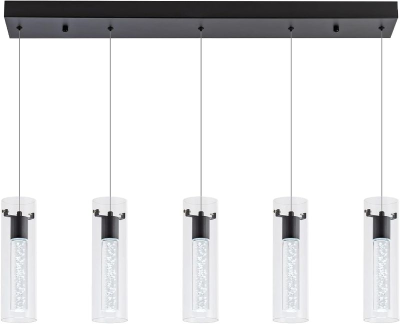 Photo 1 of votag Black Pendant Light,5-Light Pendant Lighting for Kitchen Island,Pendant Lights Kitchen Island for Dinning Room, Living Room,Corridor, Cafe bar, Club, Restaurant
