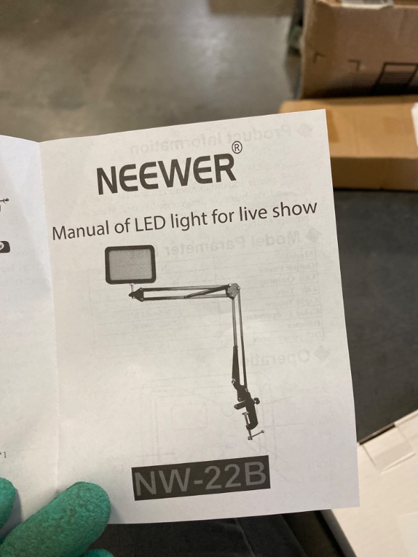 Photo 3 of Neewer 2 Packs NW-22B 22W 3200K-5600K Dimmable Lighting Kit with Remote Control/Tripod/Arm Stand/Color Filters
