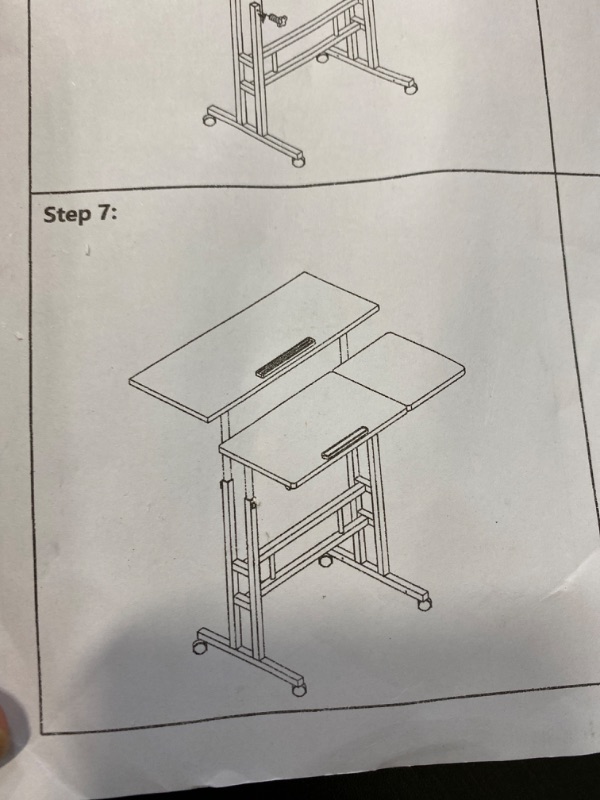 Photo 2 of Adjustable Mobile Stand Up Desk Standing Desk Computer Desk Workstation Sit-Stand Desktop Standing Desk