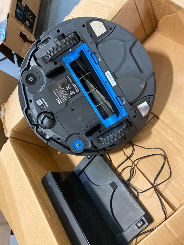 Photo 2 of Shark AV753 ION Robot Vacuum, Tri-Brush System, Wifi Connected, 120 Min Runtime, Works with Alexa, Multi Surface Cleaning, Grey
