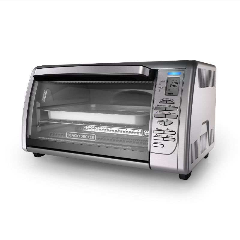 Photo 1 of BLACK+DECKER Countertop Convection Toaster Oven, Stainless Steel,