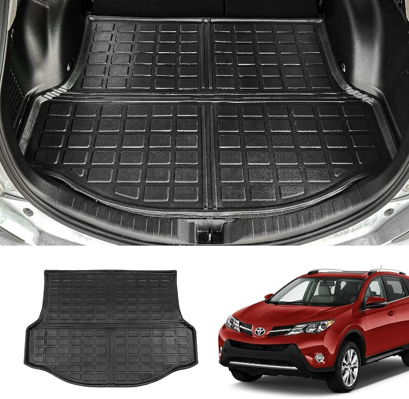 Photo 1 of Bomely Cargo Mat Compatible with 2013-2018 Toyota Rav4 Trunk Mat Cargo Liner All Weather Frunk Mat for Toyota Rav4 Accessories (Non-Hybrid) (2013-2018, Trunk Mat)
