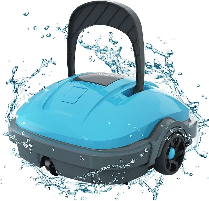 Photo 1 of WYBOT Cordless Robotic Pool Cleaner, Automatic Pool Vacuum, Powerful Suction, IPX8 Waterproof, Dual-Motor, 180?m Fine Filter for Above/In Ground Flat Pool Up to 525 Sq.Ft -Osprey200 (Blue)
