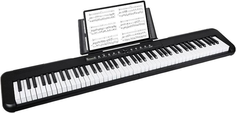 Photo 1 of Digital Piano 88 Key Full Size Semi Weighted Electronic Keyboard Piano with Music Stand,Power Supply,Sustain Pedal,Bluetooth,MIDI,for Beginner Professional at Home/Stage