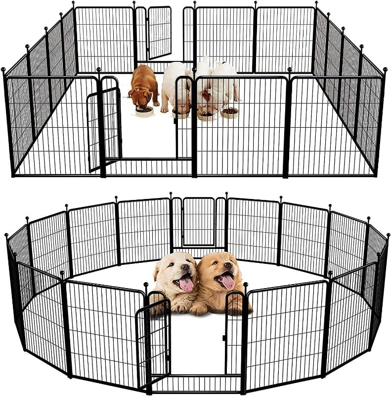 Photo 1 of FXW Rollick Dog Playpen Designed for Camping, Yard, 32" Height for Small/Medium Dogs, 16 Panels
