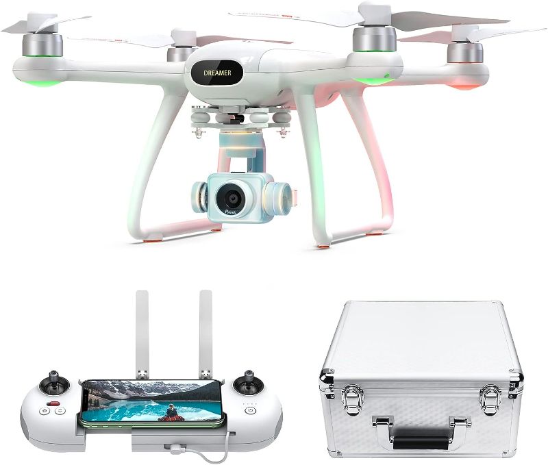 Photo 1 of Potensic Dreamer Pro 4K Drones with Camera for Adults, 3-Axis Gimbal GPS Quadcopter with 2KM FPV Transmission Range, 28mins Flight, Brushless Motor, Auto-Return, Portable Carry case
