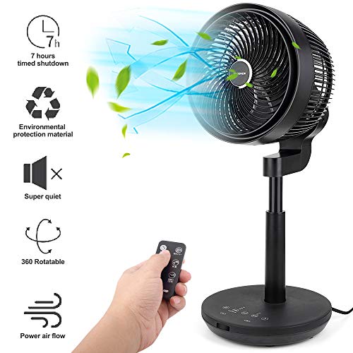 Photo 1 of GOODNEW Air Circulator Fan, Environmental Pedestal Fan with 3 Modes, 4 Variable Speed Control, 3D Oscillating Movement, 7h Timer 
