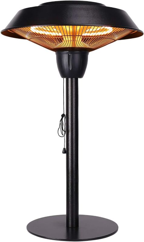 Photo 1 of Star Patio Outdoor Freestanding Electric Patio Heater, Tabletop heater, Infrared Heater, Hammered Bronze Finished, Portable Heater suitable as a Balcony Heater, 1566-CT
