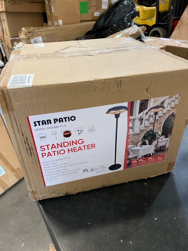 Photo 4 of Star Patio Outdoor Freestanding Electric Patio Heater, Tabletop heater, Infrared Heater, Hammered Bronze Finished, Portable Heater suitable as a Balcony Heater, 1566-CT
