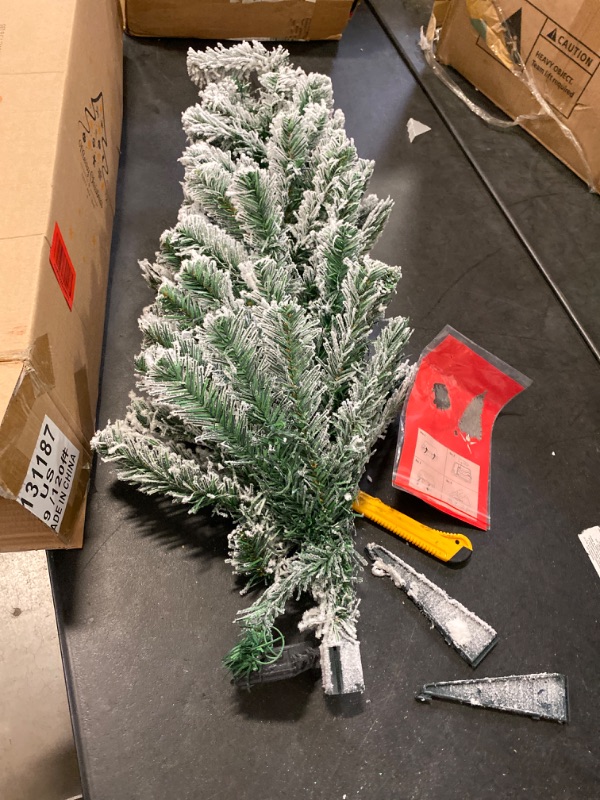 Photo 1 of Vickerman 3Ft.  White on Green Christmas Tree
