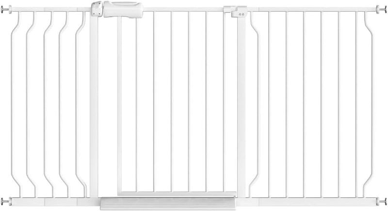Photo 1 of Fairy Baby Extra Wide Baby Gates 57.5-62 Inch, Auto Close Child Safety Gates for Stairs Banister Doorways Hallway Stairway,Indoor Safety Child Gates for Kids or Pets
