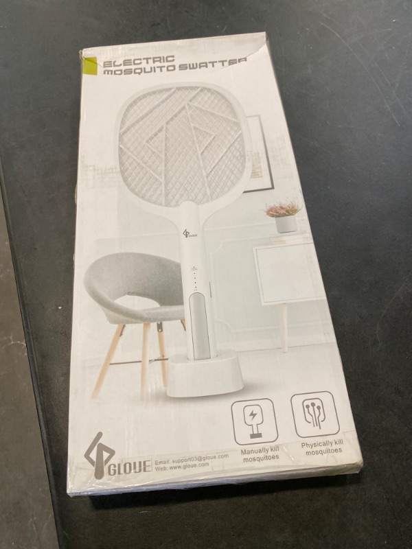 Photo 3 of PAL&SAM Bug Zapper, Mosquito Killer USB/Rechargeable, Electric Fly Swatter Lamp & Racket 2 in 1 for Home, Bedroom, Kitchen, Patio (White)
