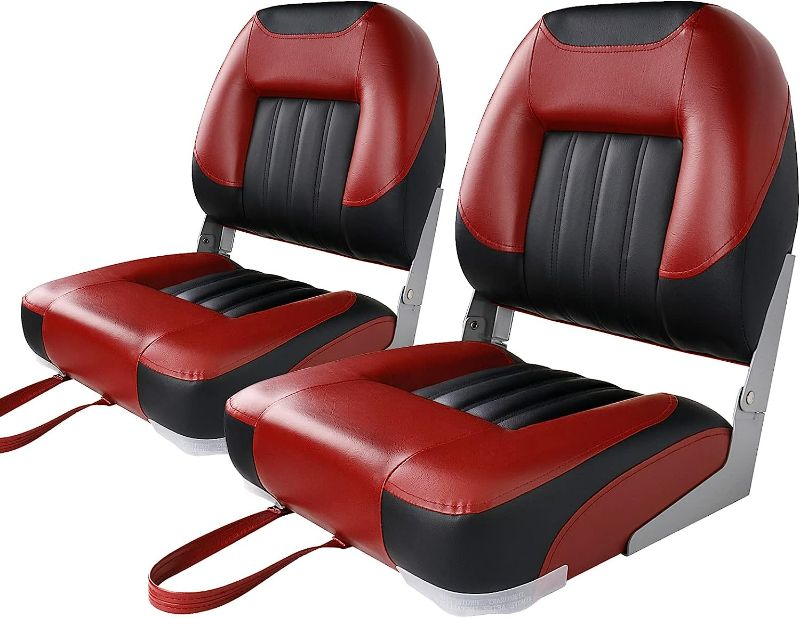 Photo 1 of XGEAR Deluxe Low/High Back Boat Seat, Fold-Down Fishing Boat Seat
