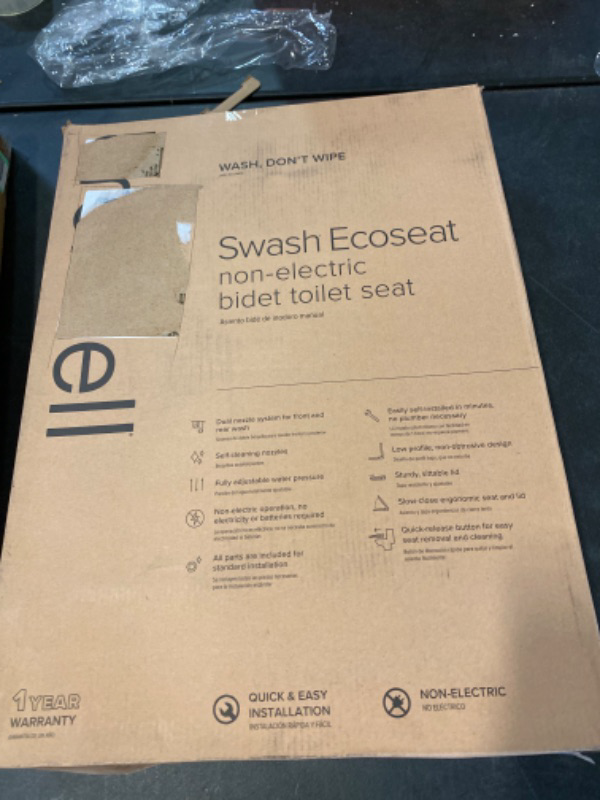 Photo 3 of Brondell Swash Non-Electric Seat, Fits Round Toilets, White – Dual Nozzle System, Ambient Water Temperature – High Quality Bidet with Easy Installation S101 Round