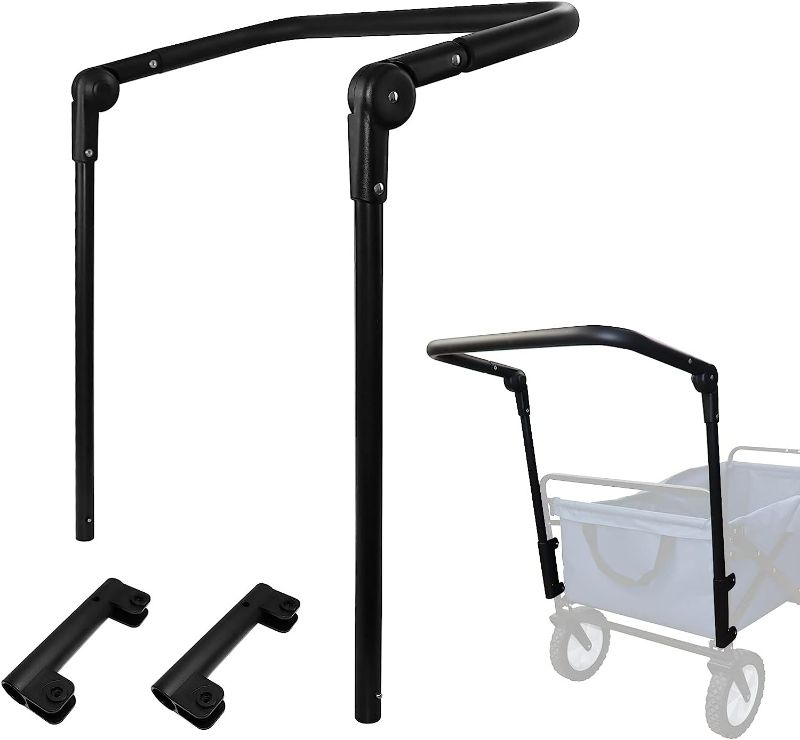 Photo 1 of VOONKE Folding Wagon Spare Parts Conversion,Trolley Handle Accessories Wagon Folding Push Handle for Camping Wagon,Suitable for Half-Folded Wagon with Square Metal Frame(not Included Wagon)