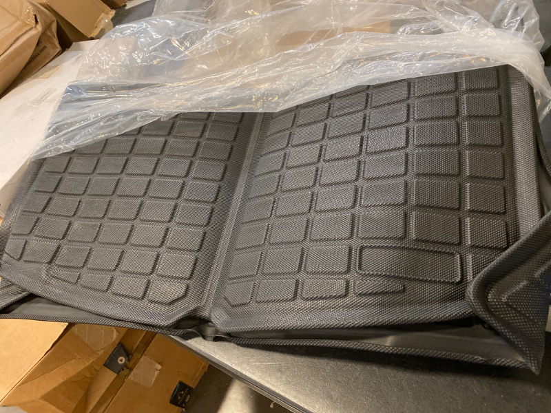 Photo 1 of All Weather Rear Cargo Liners Trunk Tray Mats Protector Custom Compatible with 2020-2023 Tesla Model Y, 3D Waterproof Durable Odorless Flexible Black TPO Accessories
