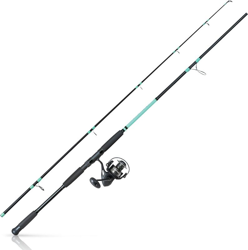 Photo 1 of Tailored Tackle Fishing Rods Reels | Multispecies Spinning Combo | Baitcating Rod Reel Right Left Handed | Heavy Surfcasting Power | Fast Action with Saltwater Resistant Guides
