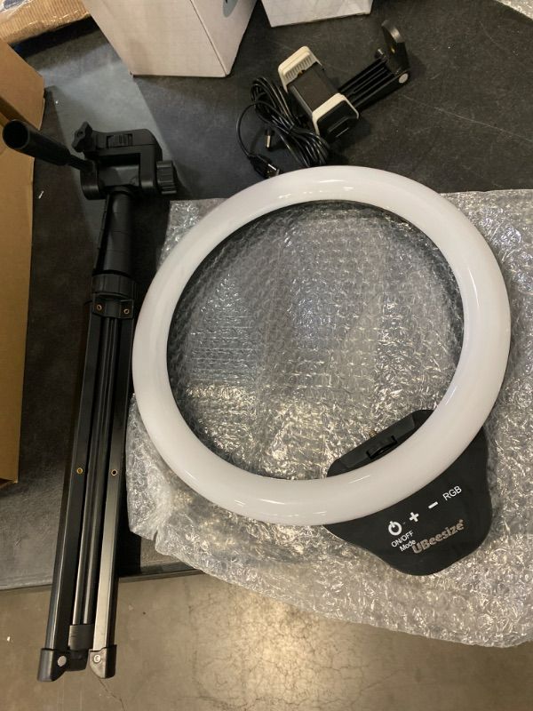 Photo 1 of UBeesize 12" Ring Light with Tripod Stand and Phone Holder, RGB Ring Light with 67" Stand, 10 Dimming Levels,15 Color LED Ring Lights for Phone,Live Stream,Make Up,YouTube,TikTok
