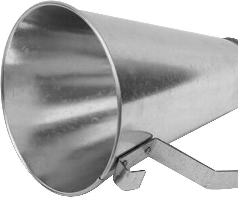 Photo 1 of harayaa Poultry Restraining Cone Chicken Bleeding Funnel Portable Fitments Easy to Use Iron Killing Chicken Cone for Farm Processing Turkeys Birds, M
