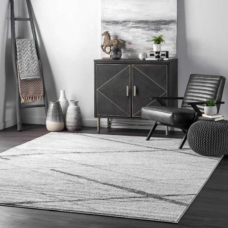 Photo 1 of NuLOOM Thigpen Contemporary Area Rug, 4' x 6', Grey
