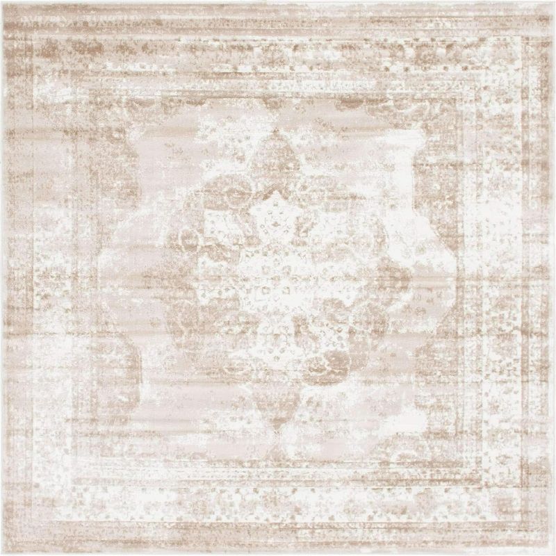 Photo 1 of Unique Loom Sofia Collection Area Rug - Salle Garnier (9X12 , Beige/ Ivory)
