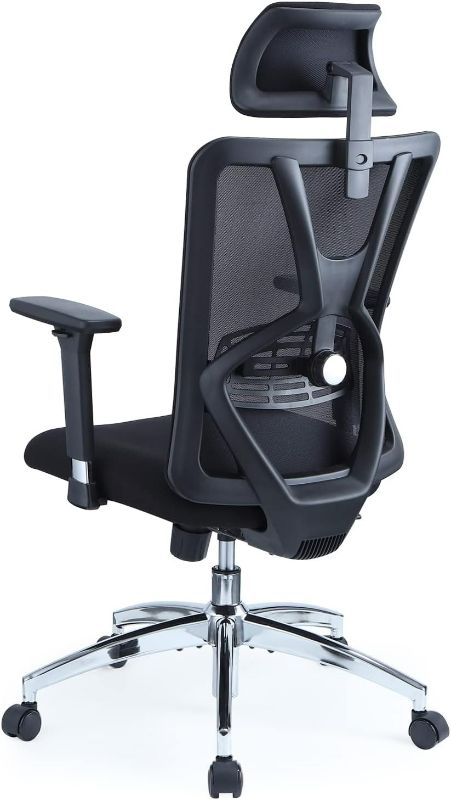 Photo 1 of Ticova Ergonomic Office Chair - High Back Desk Chair with Adjustable Lumbar Support & 3D Metal Armrest & Rocking Mesh Computer Chair with Thick Seat Cushion & Rotatable Headrest
