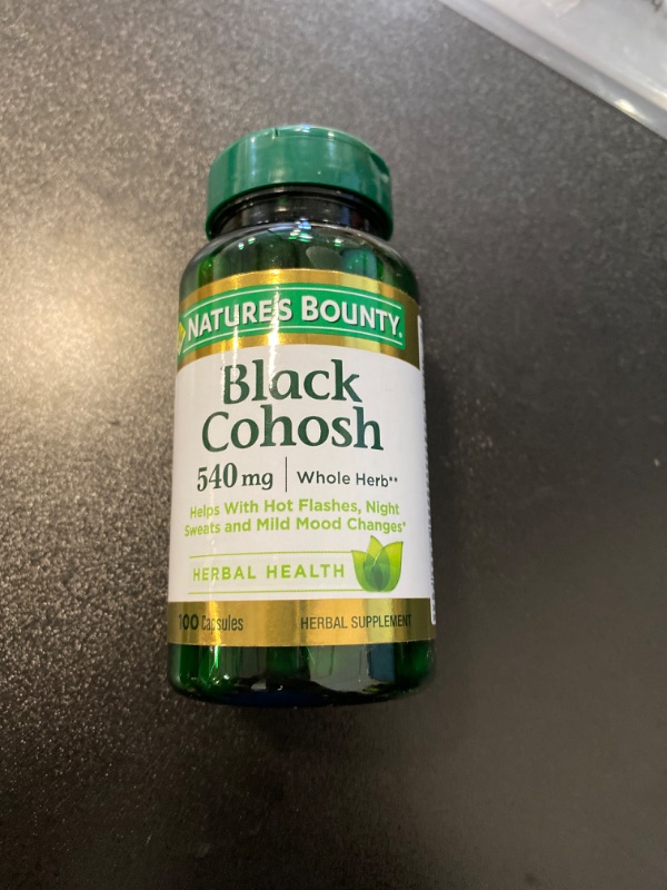 Photo 2 of Nature's Bounty Black Cohosh Root Pills and Herbal Health Supplement, Natural Menopausal Support, 540 mg, 100 Capsules NEW 