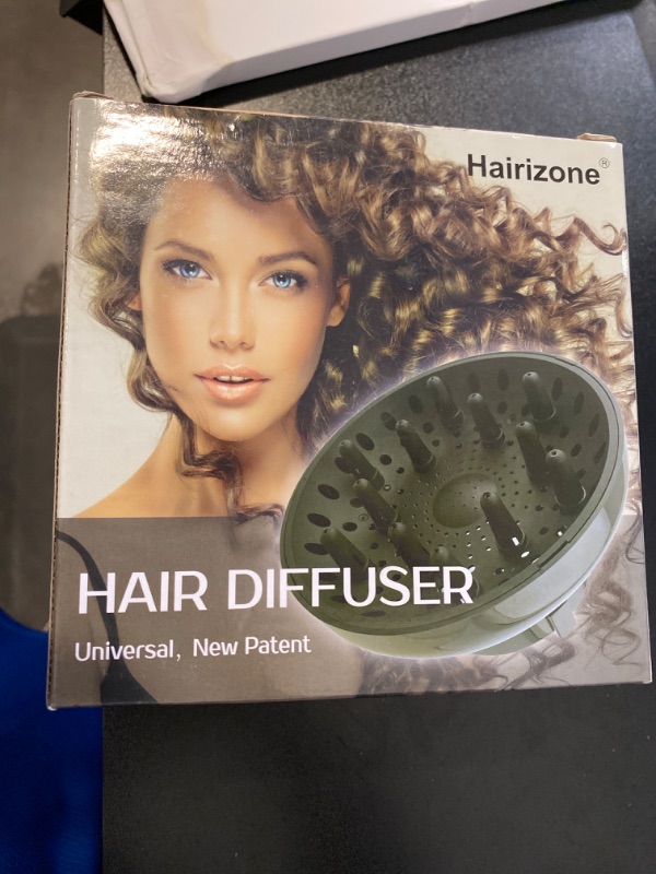 Photo 3 of Hairizone Universal Hair Diffuser Adaptable for Blow Dryers for Curly or Wavy Hair, Shiny Black
