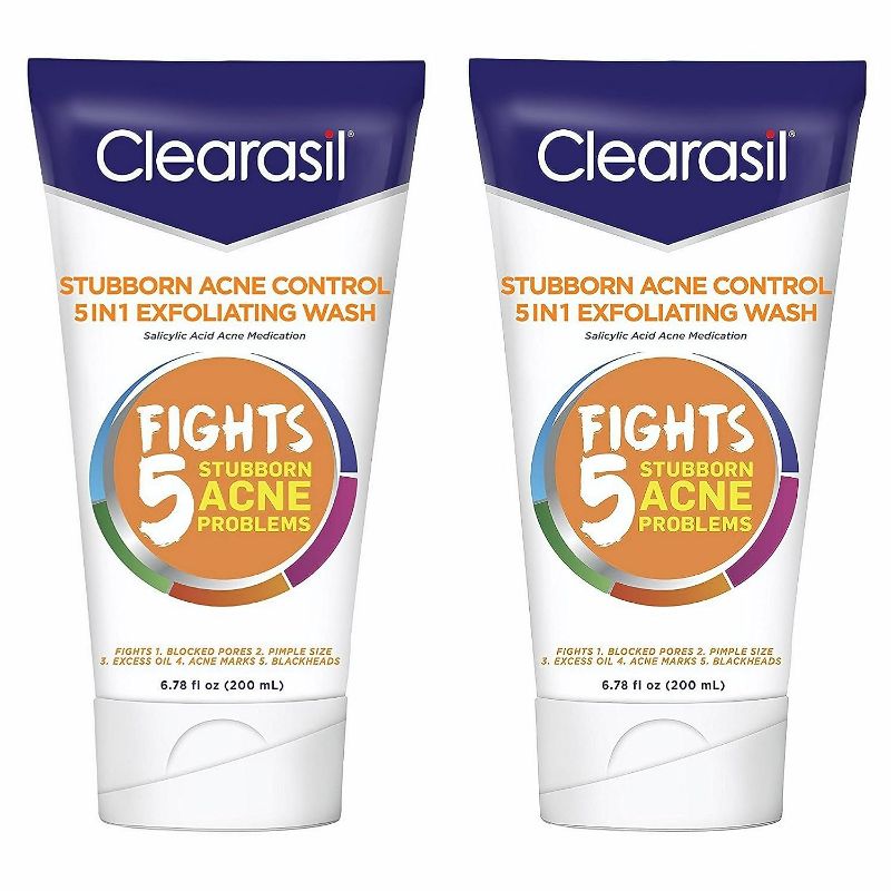 Photo 1 of Clearasil Ultra 5in1 Exfoliating Wash, 6.78 oz. (Pack of 2)
