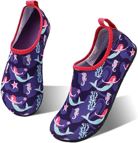Photo 1 of HIITAVE Kids Water Shoes Non-Slip Beach Swim Barefoot Quick Dry Aqua Pool Socks for Boys & Girls Toddler (11/11.5)