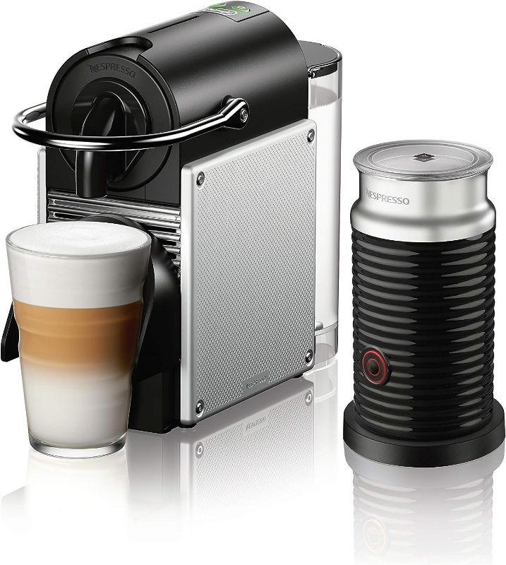 Photo 1 of Nespresso Pixie Coffee and Espresso Machine by De'Longhi with Milk Frother, Aluminum, 34 ounces
