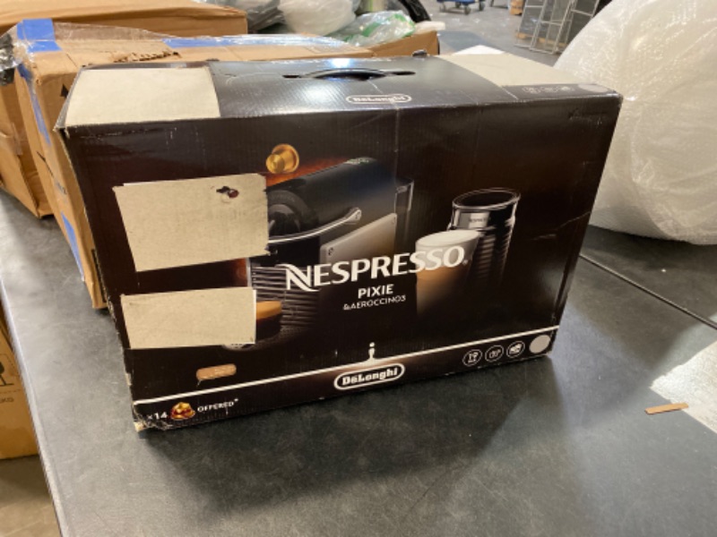 Photo 3 of Nespresso Pixie Coffee and Espresso Machine by De'Longhi with Milk Frother, Aluminum, 34 ounces
