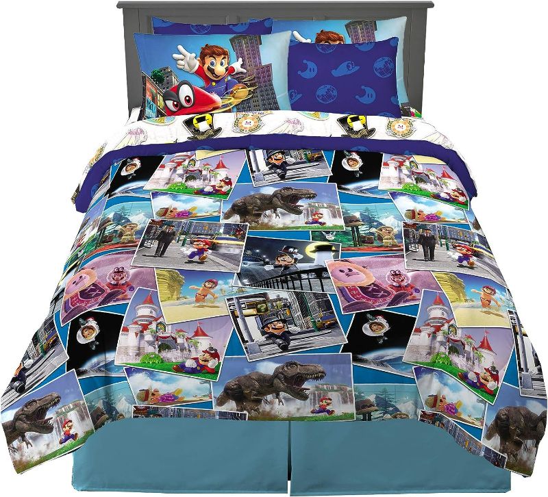Photo 1 of Franco Kids Bedding Comforter and Sheet Set with Sham, 7 Piece Full Size, Mario
