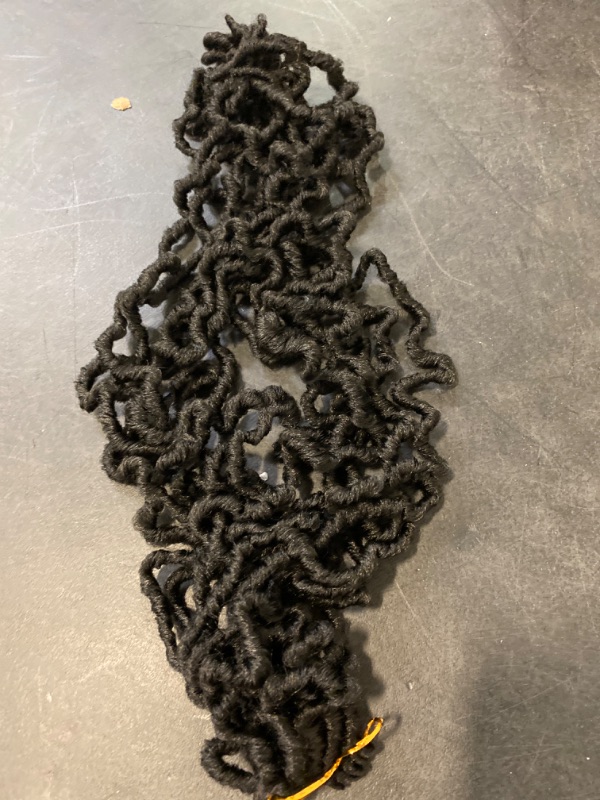 Photo 1 of 2 PACK Faux Locs Super Long Goddess Crochet Hair Pre Looped Natural Braid Curly Wave Braiding Hair?36inch #1b