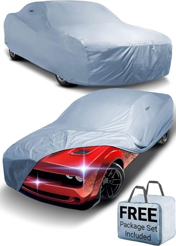 Photo 1 of iCarCover 18-Layer Premium Car Cover Waterproof All Weather | Rain Snow UV Sun Hail Protector for Automobiles | Automotive Accessories | Full Exterior Outdoor Cover Fit for Sedan/Coupe (200-204 inch)
