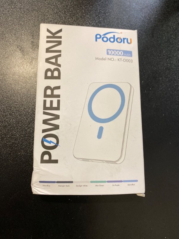 Photo 1 of podoru Wireless Portable Charger, 10000mAh Magnetic Power Bank with Type-C Cable LED Display 22.5W PD Fast Charging Lighting Mag-Safe Battery Pack for iPhone 14/13/12/Mini/Pro/Pro Max-Black

