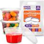 Photo 1 of Stack Man [48 Pack, 16 oz] Plastic Deli Food Storage Soup Containers With Airtight Lids, Freezer Safe | Meal Prep | Stackable | Leakproof | BPA Free, Clear NEW 
