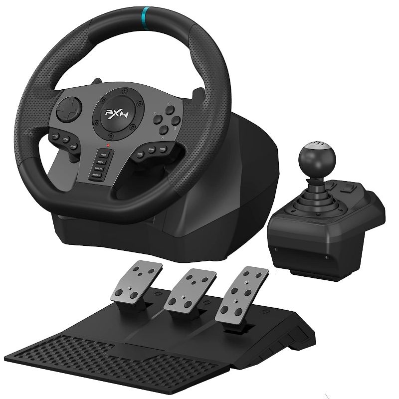 Photo 1 of PXN V9 Gaming Racing Wheel with Pedals and Shifter, Steering Wheel for PC, Xbox One, Xbox Series X/S, PS4, PS3 and Nintendo Switch
