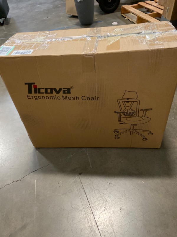 Photo 3 of Ticova Ergonomic Office Chair - High Back Desk Chair with Adjustable Lumbar Support, Headrest & 3D Metal Armrest - 130° Rocking Mesh Computer Chair

