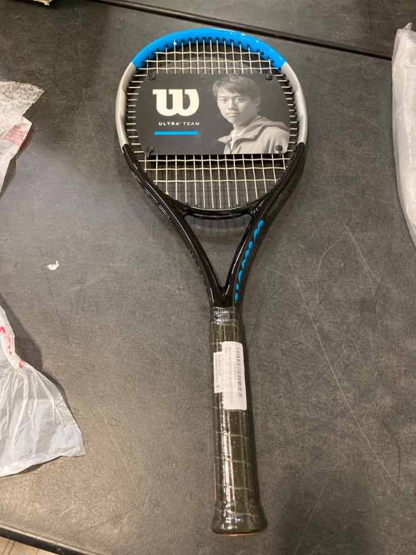 Photo 2 of Wilson Ultra Team V3 Strung Tennis Racquet - Economical Carbon Fiber Intermediate Racquet - Choice of Grip Size
