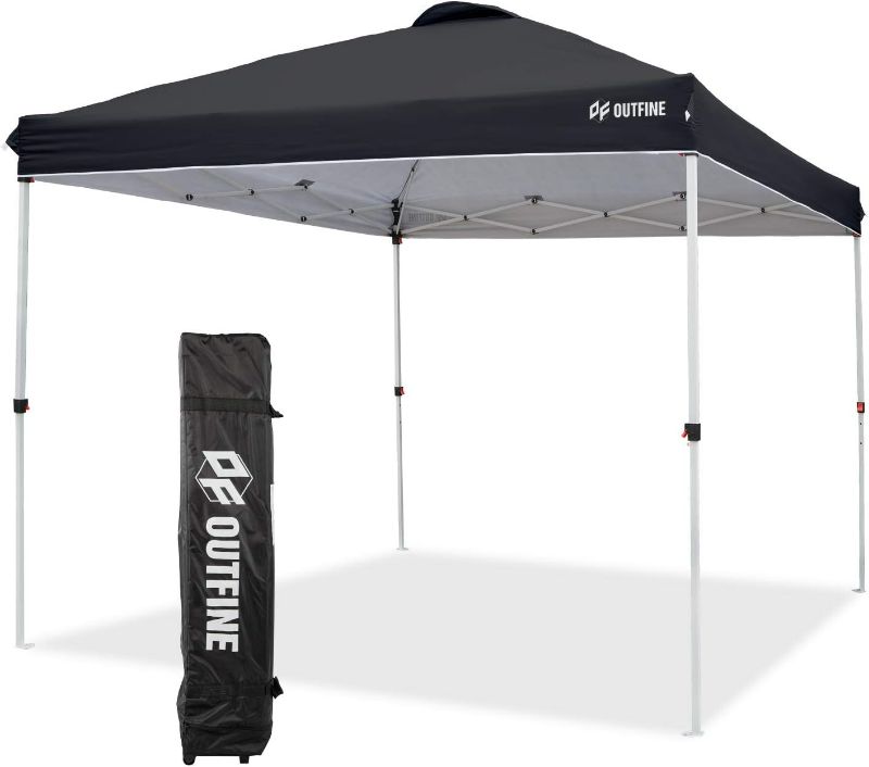 Photo 1 of OUTFINE Pop-up Canopy 10x10 Patio Tent  (Black, 10 * 10FT)
