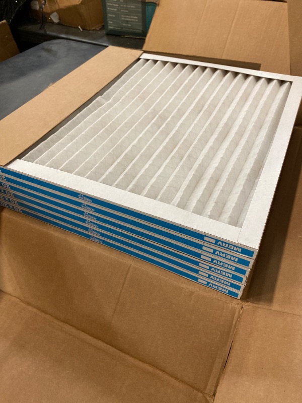 Photo 2 of Aerostar 20x20x1 MERV 8 Pleated Air Filter, AC Furnace Air Filter, 6 Pack (Actual Size: 19 3/4" x 19 3/4" x 3/4") 20x20x1 Filter NEW 