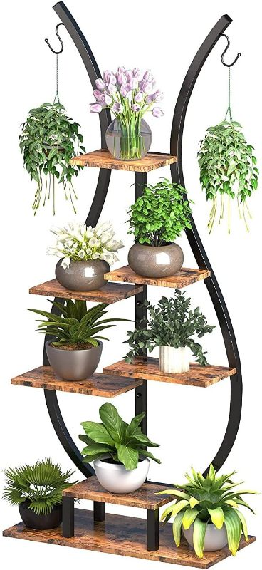 Photo 1 of  Plant Stand Indoor Tall Plant Shelf Metal Tiered Hanging Shelf