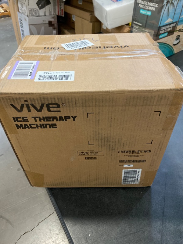 Photo 4 of Vive Cold Therapy Machine - Large Ice Cryo Cuff - Flexible Cryotherapy Freeze Kit System Fits Knee, Shoulder, Ankle, Cervical, Back, Leg, Hip and ACL - Wearable Adjustable Wrap Pad - Cooler Pump