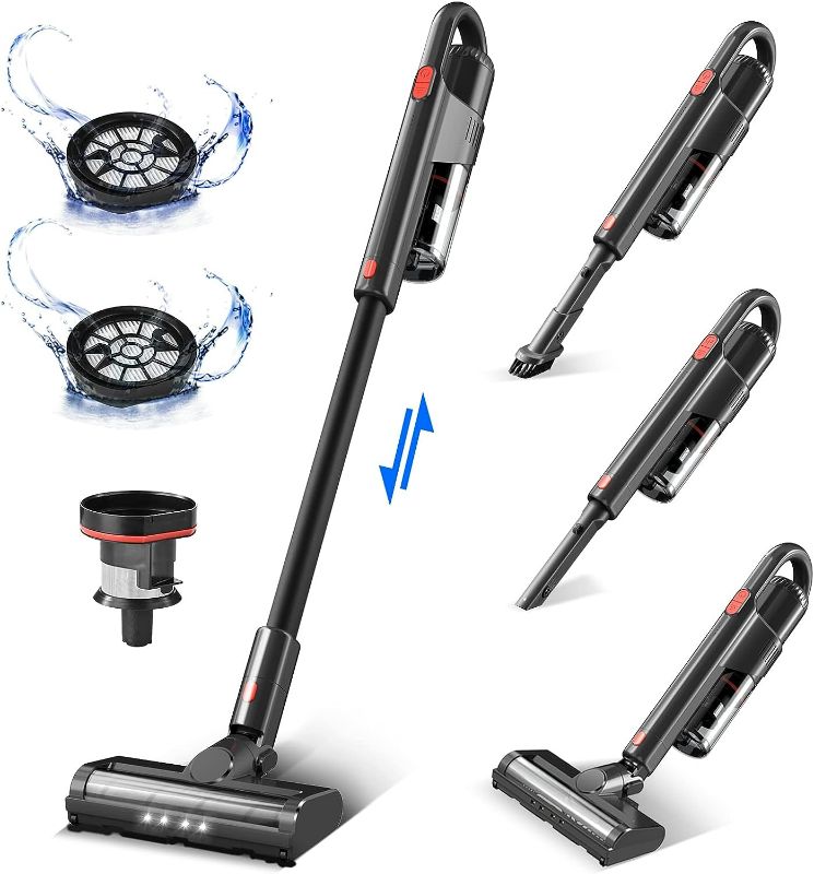 Photo 1 of Cordless Vacuum Cleaner-Lightweight Stick Vacuum Cleaner w/Powerful 18kpa Suction Brushless Motor, HEPA Filter, 2 in 1 Detachable Handheld, Long Runtime, Ideal for Home Hard Floor Carpet Pet Hair
