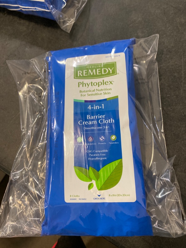 Photo 2 of 3 Pack Medline msc092508h Remedy Phytoplex 4-in-1 Barrier Cream Cloths with Dimethicone