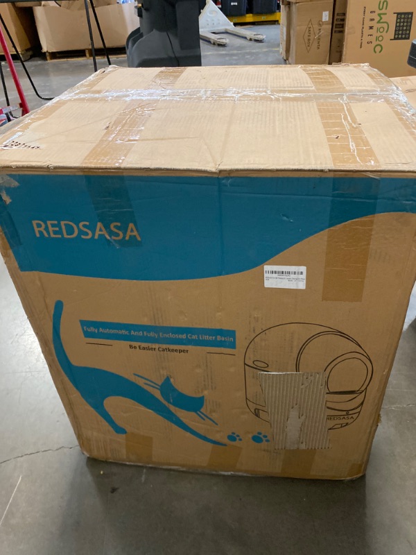 Photo 1 of REDSASA Self-Cleaning Cat Litter Box, Automatic Cat Litter Box for Multi Cats, Smart Safety Protection Cat Litter Box, Large Capacity Litter Cat Box with Trash Bag Roll, Odor Isolation/APP Control
