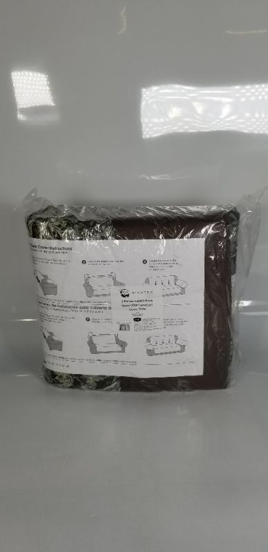 Photo 1 of 3pc Reversible Camouflage Quilted Sofa Cover Chocolate - Zenna Home NEW