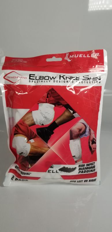 Photo 3 of 2 PIECE Diamond (Elbow,Knee,Shin) High Impact Pads White Large NEW